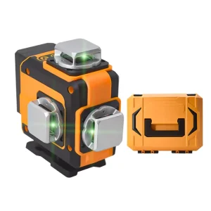 16 Line Laser Level 360 Self Leveling Professional 4×360°Green Cross Line Laser Level Tool for Construction and Picture Hanging