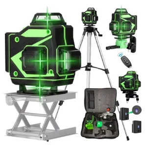 16 Line Level Laser Green Light Wall and Floor Leveling Instrument Outdoor High Brightness High Precision Mini Laser Level