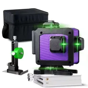16 Lines 4D Green Light Laser Level 360 Self Leveling Vertical Horizontal Cross Line Tool with 1.2m Tripod and Remote Control