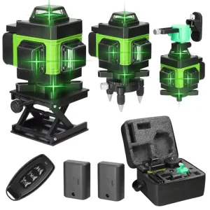 16 Lines Automatic 360 Self-Leveling Green Laser Level Machine 4D Rotary Laser Level With Tripod for Construction
