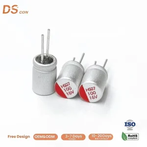 16V 100μF 5x7mm Solid Electrolytic Capacitor for GPU Power Supply and PC Motherboard Precision Voltage Smoothing Set