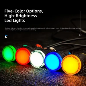 16mm Plastic LED Indicator Light IP66 Waterproof Multi Voltage Panel Mount Signal Lamp for Industrial Control