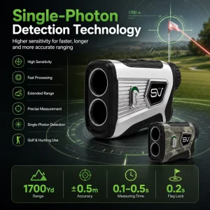 1700Y 6.5X 24mm 0.5m Precision Multicoated IP54 Handheld Laser Rangefinder for Hunting and Camping