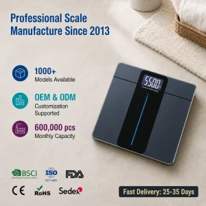 180kg Smart Digital Glass Bathroom Scale Battery Powered LCD Display