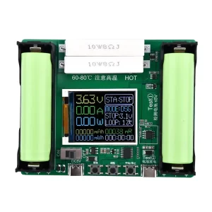 18650 Lithium Battery Capacity Tester Module mAh MWh Digital Battery Power Detector Module 18650 Battery Tester Type C