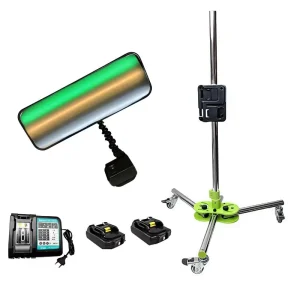 18V Cordless PDR Dent Repair Light 60cm 40cm 9 LED Gradient Lamp with Wheeled Stand for Car Hail Pit Paintless Dent Removal