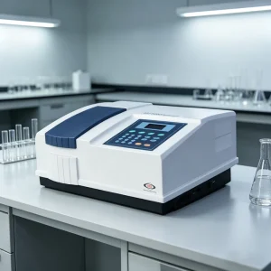 190-1100nm UV Vis Spectrophotometer Dual Light Source 4 Quartz Cuvettes Lab Device
