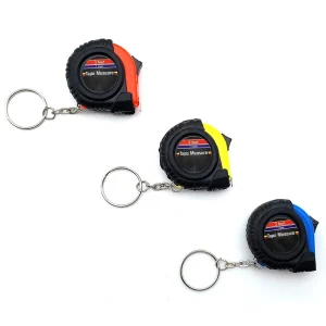 1M Metric Plastic Steel Blade 0.1mm Thickness Measuring Tape Keychain Custom Logo Mini Gift 3.3ft Tape Measure