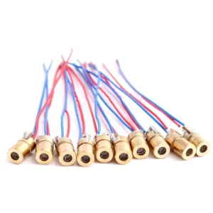 1PCS 5V 650nm 5mW Adjustable Laser Dot Diode Module Red Sight Copper Head Mini Laser Pointer