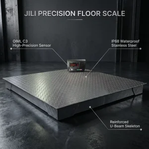 1T-3T High Precision Heavy Duty Carbon Steel Floor Scale Digital Industrial Platform Scale for Workshop Goods Weighing