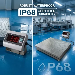 1Ton -10Ton Industrial Floor Scale Heavy Duty Q235B Carbon Steel Platform Scale with IP68 OIML C3 Indicator