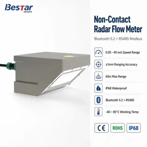 ±1mm Accuracy RS485 Radar Flow Meter Non-contact Open Channel River Water Level Flow Sensor for River Dam Reservoir