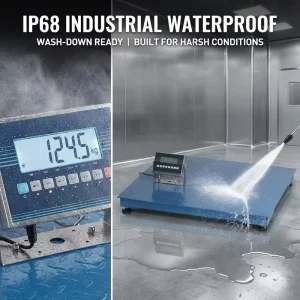 1on 10Ton 2.2×2.2m IP68 Waterproof OIML C3 Carbon Steel Floor Scale for Industrial Factory Goods Weighing and Storage Use