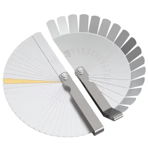 2 Piece Inch and Metric Filler Gauge Set Straight and Offset Repair Tools for Valve and Spark Plug Gap Measurement