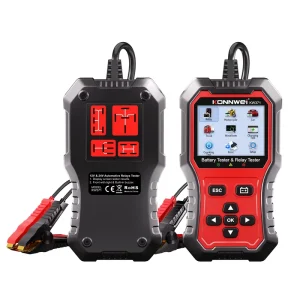 2 in 1 Household Car Tool KW371 Multi Protection Handy Digital Battery Tester with 12V 24V Relay Tester