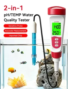 2-in-1 PH Temp Water Quality Detector LCD Display Portable pH Meter
