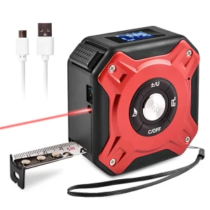2-in-1 Rechargeable Precision Laser Rangefinder with 40m High-Precision Measurement 5m Digital Tape Measure Industrial Grade
