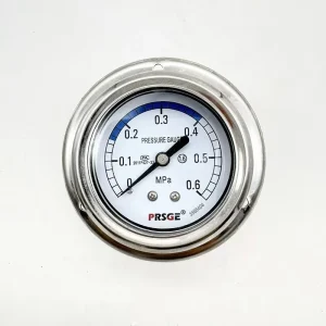2.5 Inch All Stainless Steel Pressure Gauge Back Eccentric Mount Industrial Hydraulic Manometer Factory Custom