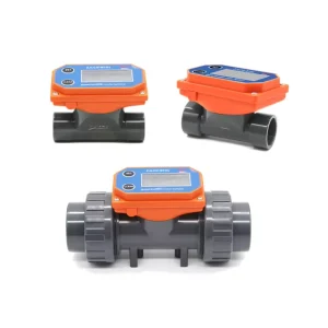 20 90mm PVC Water Meter Total Flow Accumulation Battery Supply With LCD Display Paddle Wheel Turbine Dijiang Model ZJPVC BT01