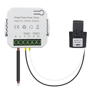 200A Tuya Smart WiFi Energy Meter with 2X Current Transformer Clamp 90-250V KWh Power Monitor Electricity Statistics