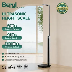 200KG Ultrasonic BMI Body Height Measure Body Composition Scale Digital Height Weight Scale for Human Height Instrument