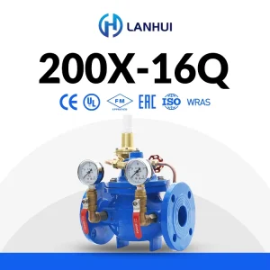 200X Hydraulic Control Pressure Reducing Valve Dual Pressure Gauge Ductile Iron Flange Ends ISO9001 CE DN50-DN300 Municipal