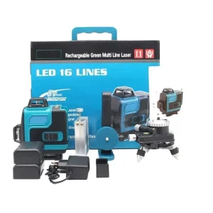 21V Green Laser Level Self Leveling 360° Adjustable With Remote Control for Indoor Outdoor Use