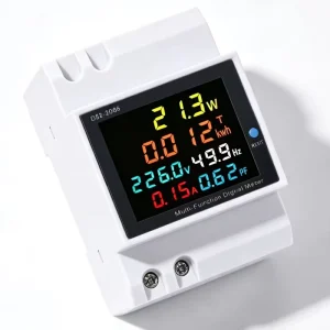 220V/380V Single/Three Phase Digital Energy Meter DIN Rail Active Power Monitor KWh Meter