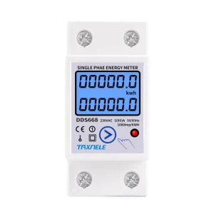 220V AC Digital Single Phase Reset Zero Energy Meter Din Rail kWh Voltage Current Power Consumption Wattmeter Electricity Meter