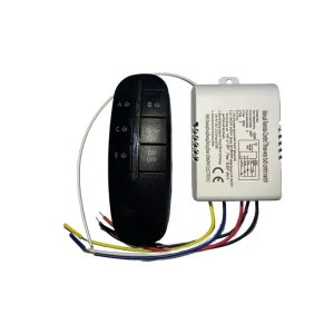 220V Black Intelligent Wireless Lighting Switch with 1-Way to 4-Way 50m Range Battery Powered for Smart Home System