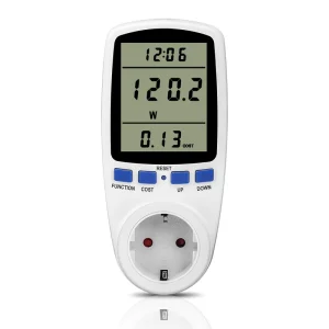 220V Digital LCD Power Meter 7 Display Models EU Plug Socket Wattmeter for Energy Measuring Overload Protection Kwh Measurement