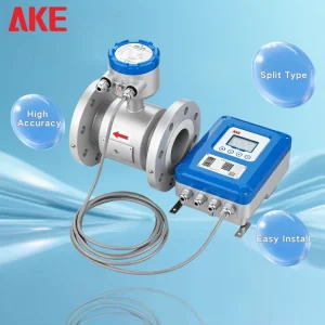 24V DC Split Type Magnetic Flow Meter Remote Display IP68 Submersible Sensor High Precision Water Flowmeter