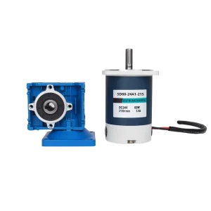 24V48V DC Permanent Magnet Gear Motor 60W Reversible Adjustable Speed Small Brushed for Smart Homes Boat Fan Home Appliance Use