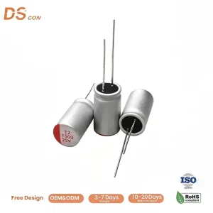 25V 1500μF 10x18mm Conductive Polymer Solid Electrolytic Capacitor Radial Lead Ultra Low Impedance High Ripple Current