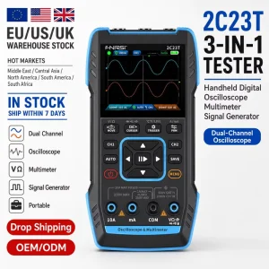 2C23T FNIRSI Portable Handheld Oscilloscope Multimeter with Color Screen for Radio Drone Repair 3-in-1 Dual Channel