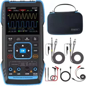 2C53T 2pcs 10X Probe 3 In1 50Mhz 250Msa/s Two Channel Digital Oscilloscope with Signal Generator and Digital Multimeter