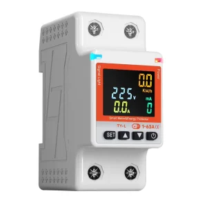 2P 63A WiFi Power Meter TUYA Control Smart Circuit Breaker Power Monitor Adjustable Voltage Protector