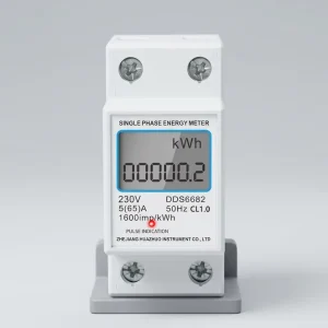 2P Din Rail Energy Meter Lead Seal Protection LCD Display Flame retardant Housing Customization Supported Multi language Support