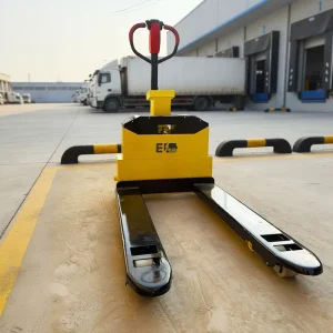 2T 3T Semi Electric Pallet Jack Scale Printer Industrial Heavy Duty PU Wheels 80mm Fork Height Outdoor Pavement Weighing