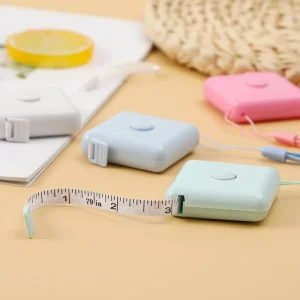 2m Square Portable Tape Measures Ruler Sewing Body Height Ruler Centimeter Roll Tape Measure for DIY Jewelry Crafts Tools