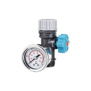 3/4 Inch Adjustable Water Pressure Regulator Valve with Pressure Gauge for Garden Irrigation System