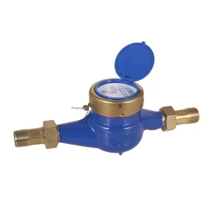 3/4 Inch Stainless Steel Brass Color Multi-jet Dry Type Cold Water Meter