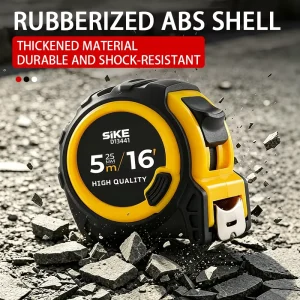 3/5/7.5/10M Tape Measure Rubberized ABS Shell Durable Shockproof Carbon Steel Measuring Tape