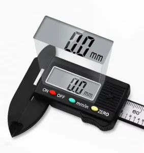 3-Button Plastic Vernier Caliper 0-100 Electronic Digital Display DIY Inner & Outer Diameter Measuring Tool