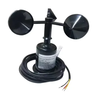 3 Cup Power Pulse RS485 Analog Voltage Output 4 20mA 0 5V Output Plastic Anemometer Rs485 Wind Speed Sensor for Weather Station