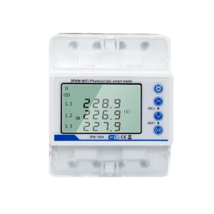 3 Phase 4P Circuit Breakers Tuya Wi Fi PV Smart Energy AC Power Current kWh Meter Over Under Voltage Protector Relay