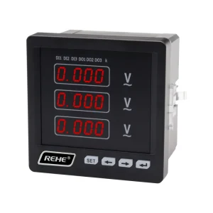3 Phase Digital Panel Meter with 3 Row LED Display RS485 220v 380v Measures AC Current 0.5 Accuracy Class 5A Max AC Current