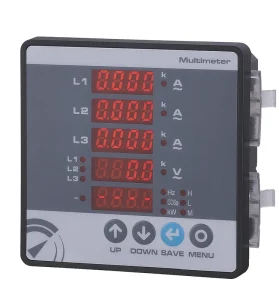 Rail Power Meter 3 Phase Energy Meter with RS485 Modbus LCD Digital Display for Panel Mounted Electrical Monitoring