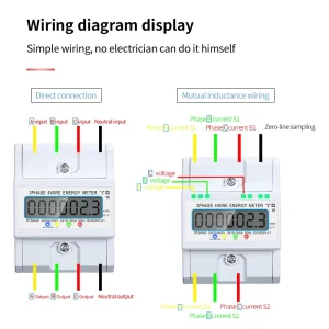 Customizable 4P Three-Phase Electronic Energy Meter 24/7 Technical Support Anti-fraud 4P DIN Rail Meter Tamper Proof