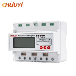 3 Phase Smart Energy Meter Bidirectional kWh Meter DIN Rail LCD Power Monitor 220/380V RS485 Modbus Class 1.0 100A